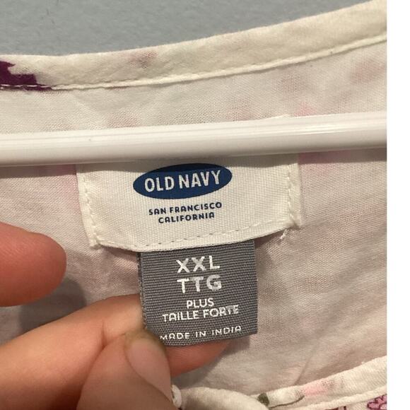 Old Navy Big Girls Peasant Dress Size XXL Plus 16 Boho Pink Floral Gauzy Cotton - Picture 3 of 9